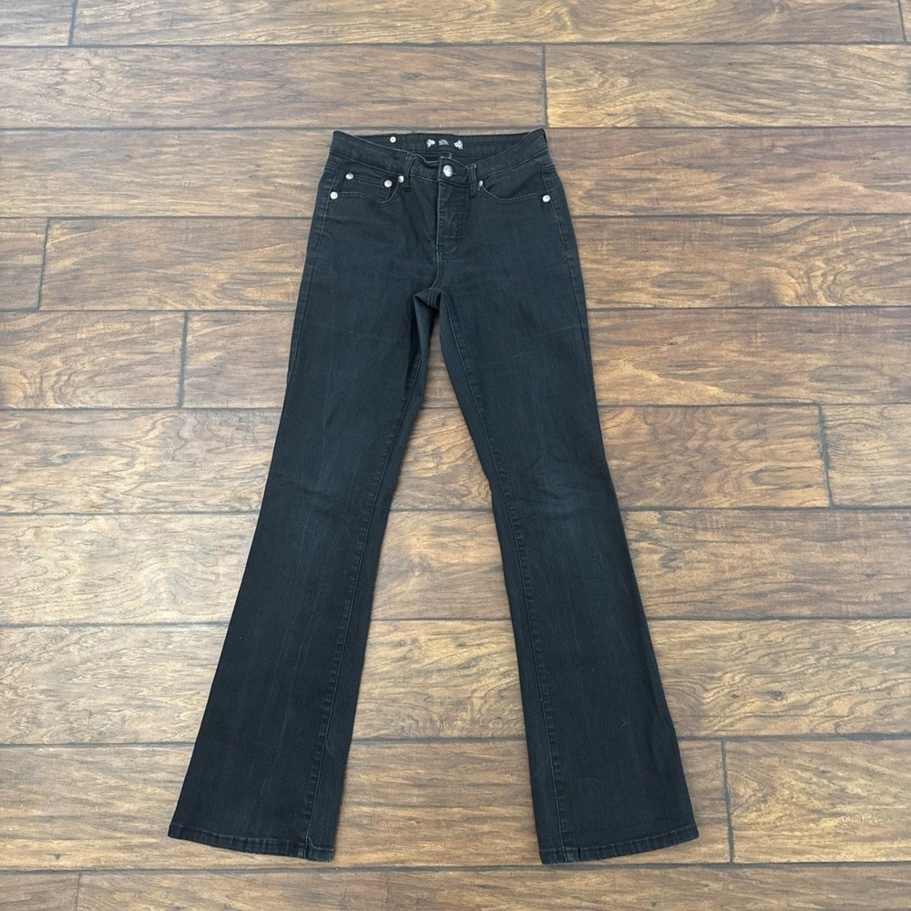TRU LUXE Jeans Women's Blue Wash Size 27/4 Stretch Embellished Bootcut‎